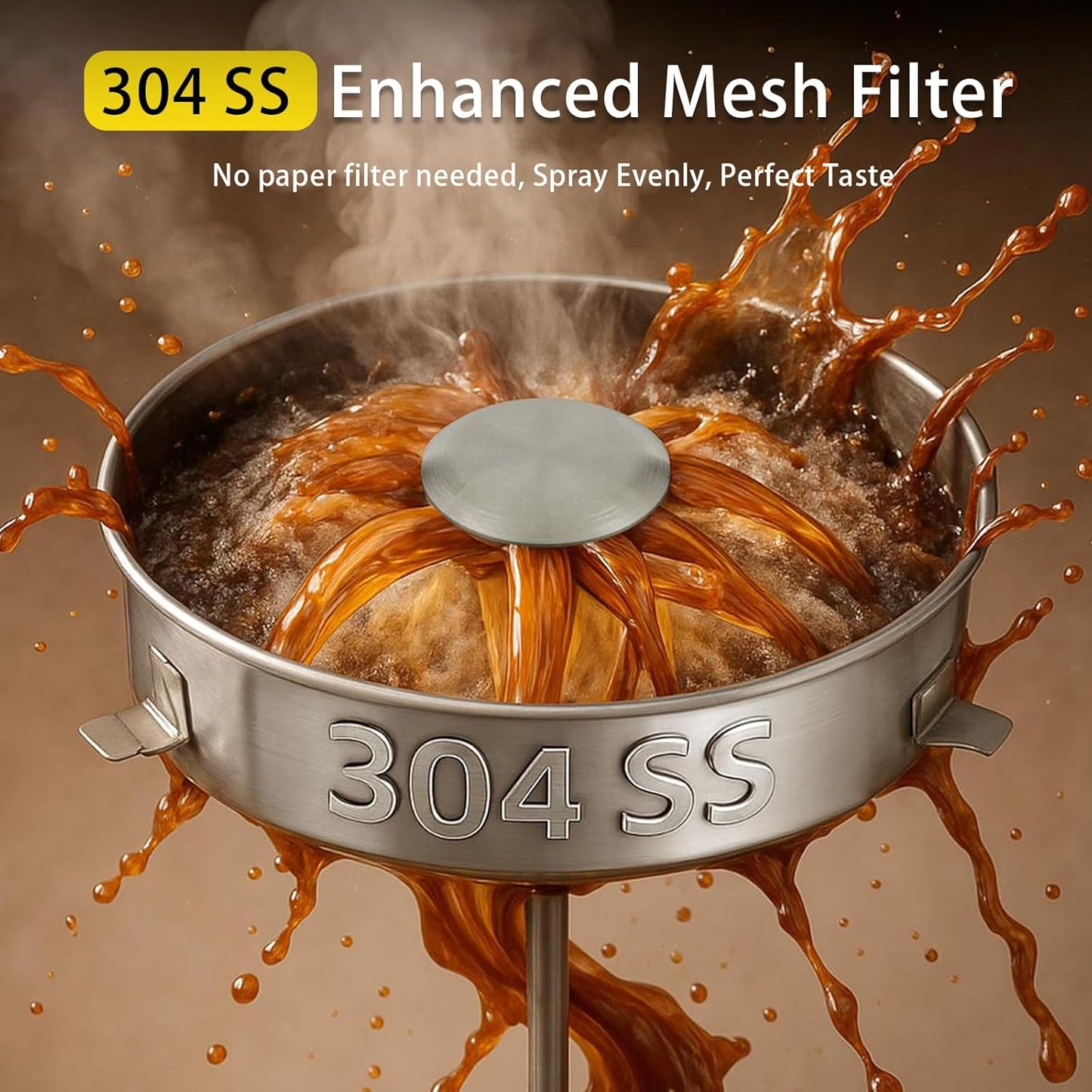 20L Coffee Urn Stainless Steel Double-Wall, 100-Cup Commercial Coffee Maker with Keep-Warm Function, Coffee Pot for Events, Offices, Parties, and Catering