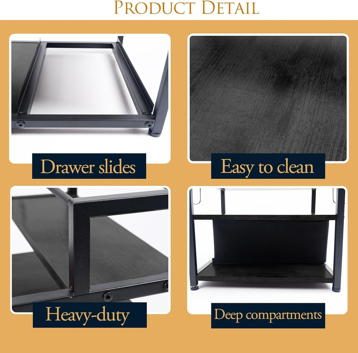 3-Tier Coffee Syrup Organizer (12 Bottles Capacity), Stepped Design Syrup Rack with Fabric Drawer, Liquor Bottle Display Shelf, Bottle Holder for Liquor, Coffee, Spice, Syrup