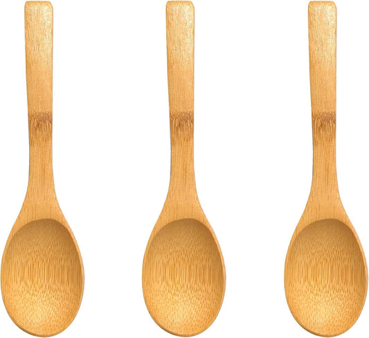 3PCS 6 inch Honey Dipper Sticks Honey Spoon, Wooden Honey Mixing Stirrer Honey Comb Stick, Honey Wand for Honey Jar Dispense Drizzle Honey Wedding Party (Bamboo Spoon)