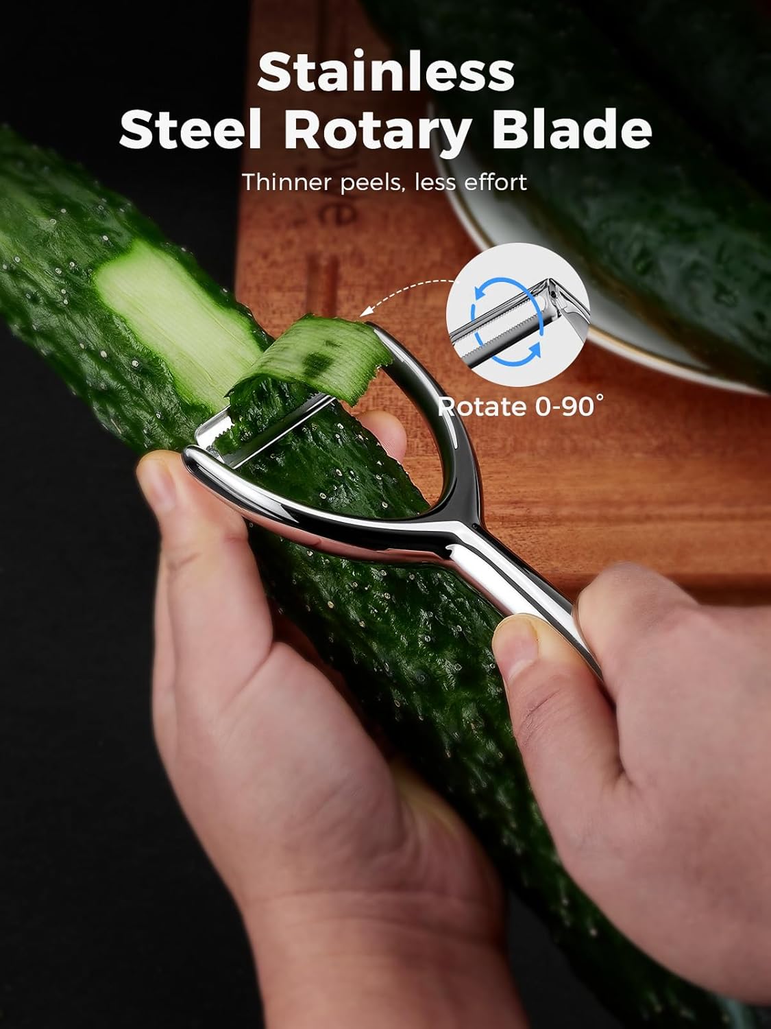 Y & I Peeler Set – Multi-Purpose Vegetable Peeler, 304 Stainless Steel Potato Peeler with Ultra-Sharp Serrated Blade & Ergonomic Handle (5-Year Warranty)