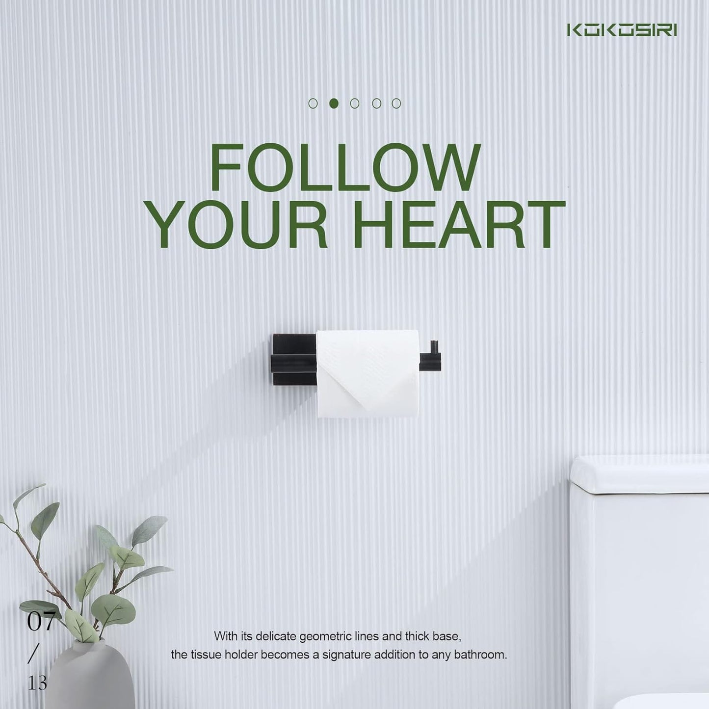 KOKOSIRI Toilet Paper Holder Oil Rubbed Bronze for Bathroom Kitchen Roll Holder Hold Mega Rolls Stainless Steel, 2 Pack, B2005ORB-2P