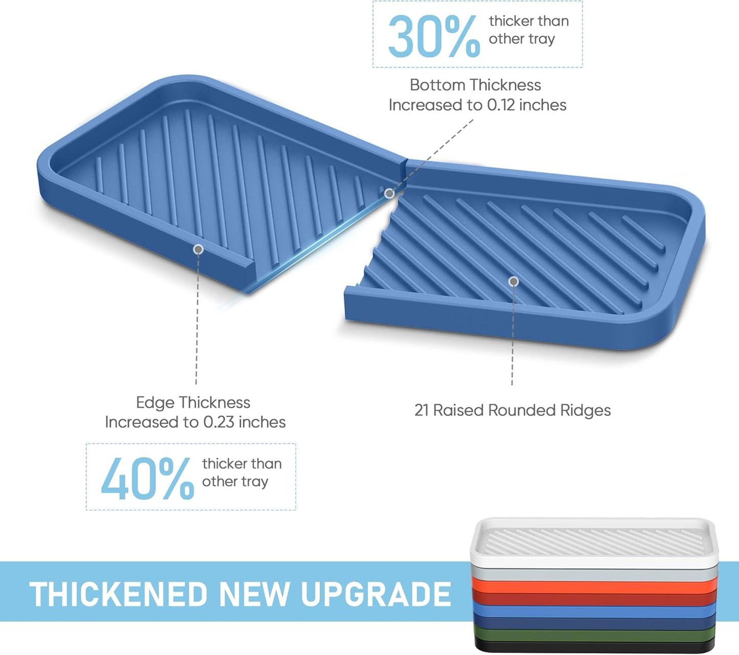 EG-SIPRO Silicone Sponge Holder, Kitchen Sink Organizer Tray, Sponge Caddy Dish Soap Holder, Scrubber, Soap Dispenser, Scouring Pad