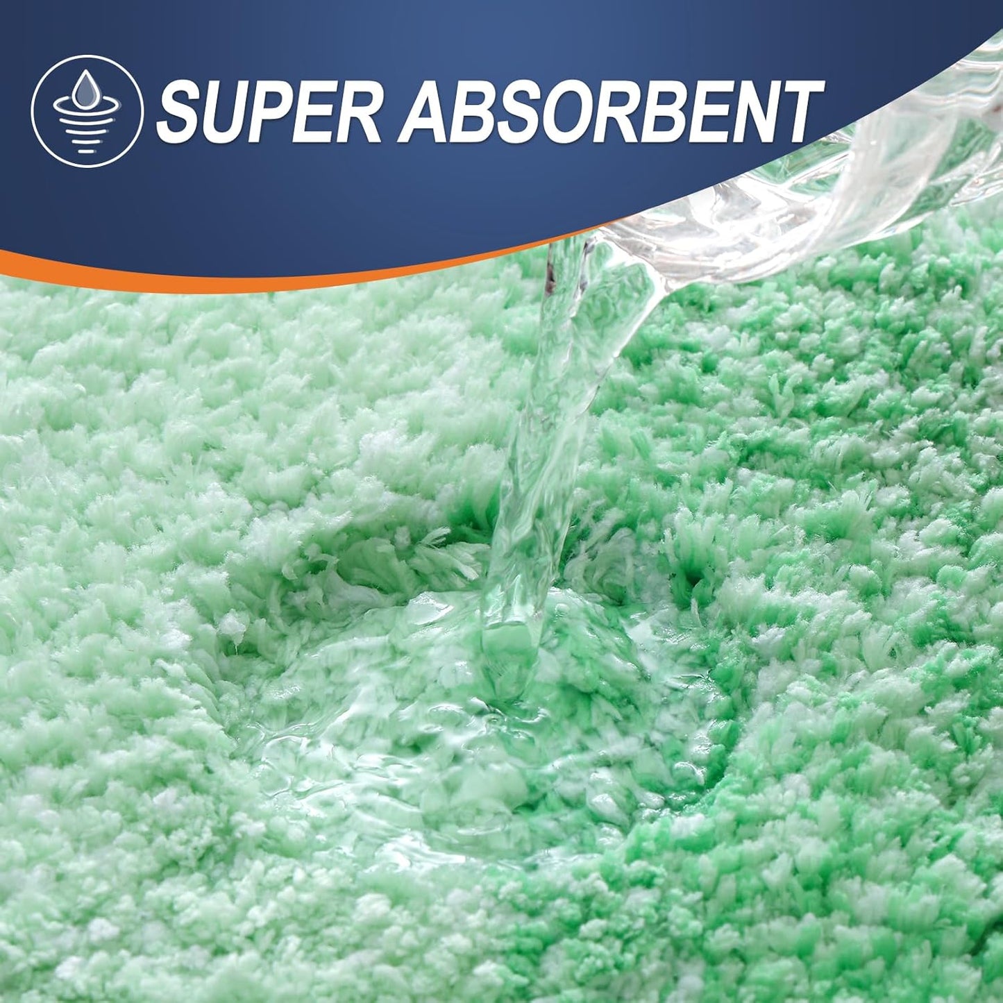 OLANLY Bathroom Rugs Mat 30x20, Extra Soft Absorbent Microfiber Bath Rugs, Rubber Backing, Quick Dry, Machine Washable Bath Mats for Bathroom Floor, Tub and Shower, Home Decor Accessories, Green