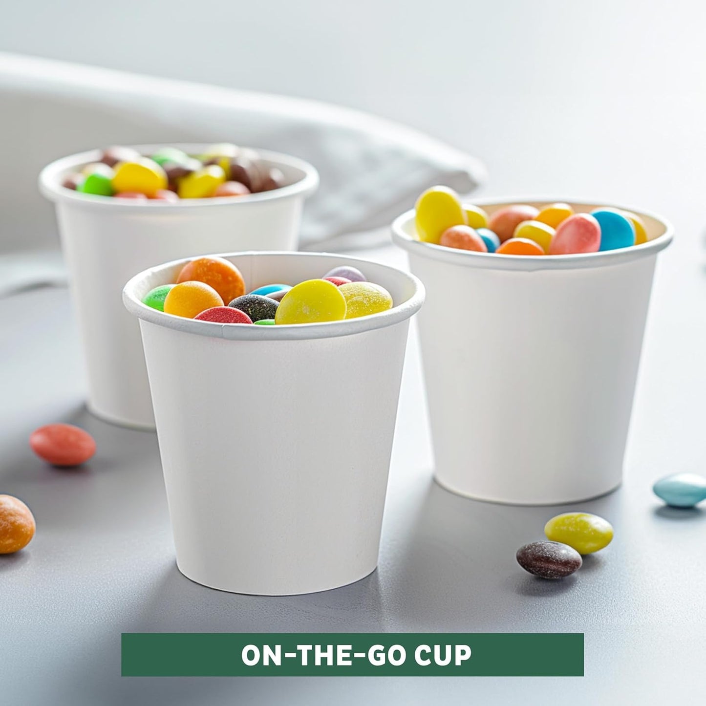 Freshware Coffee Cups 4 oz [300 Pack] Disposable Paper Cups for Mouthwash Cups, Hot Paper Coffee Cup, Ideal for Bathroom Cup