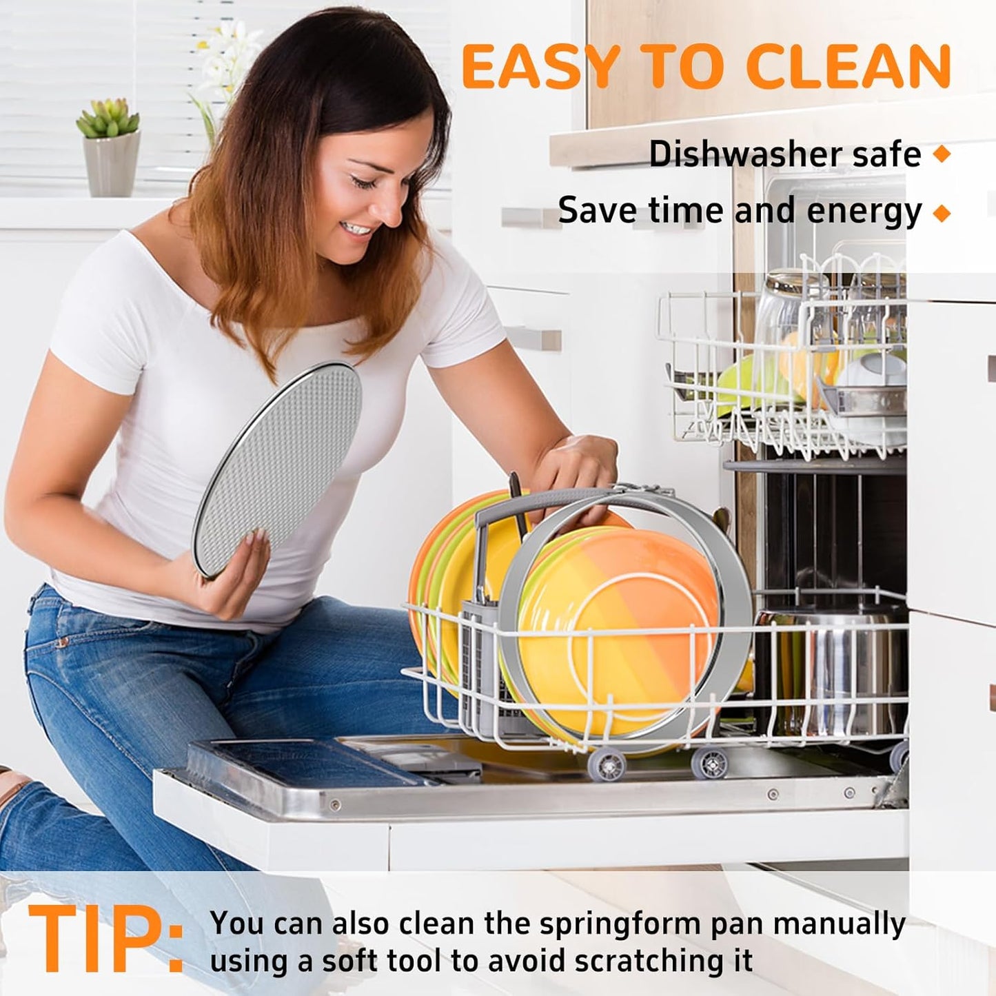 7 Inch 304 Stainless Steel Springform Pan with Removable Bottom, Nonstick Round Spring Form Cheesecake Pan with 30 Pcs Parchment Paper Liners