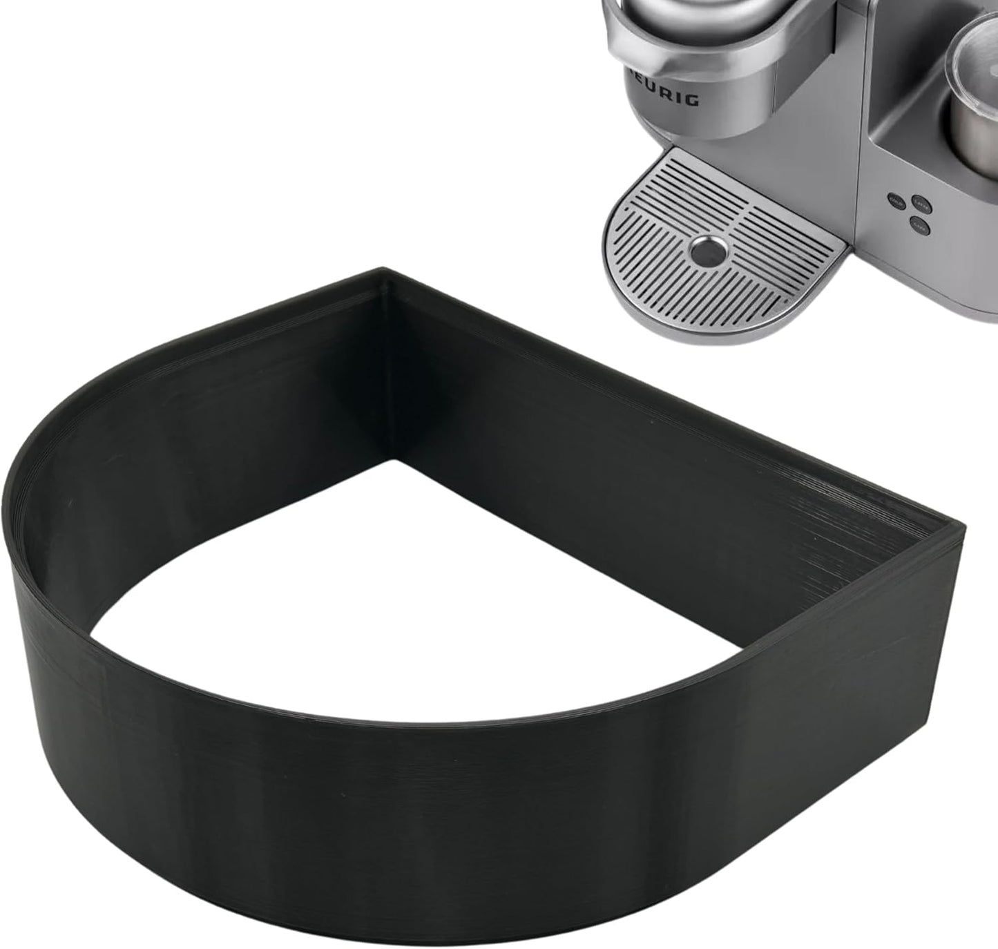 Drip Tray Mug/Cup Riser Made for the Keurig to Reduce Splashes - Riser Only (Black, K-Cafe Special Edition 1.7 inches Tall)