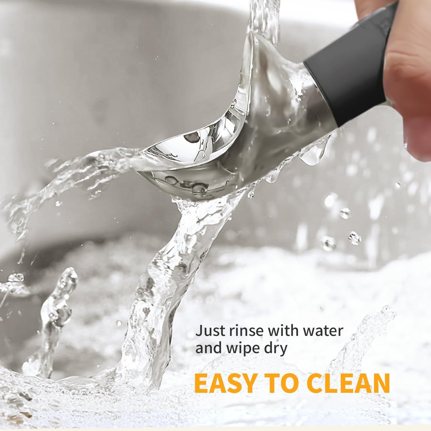 Heated Ice Cream Scoop, Electric Scooper for Hard IceCream, Self Warming Spoon Max to 158℉, Rechargeable Battery, Rust-Proof Metal, Easy to Clean(Black)