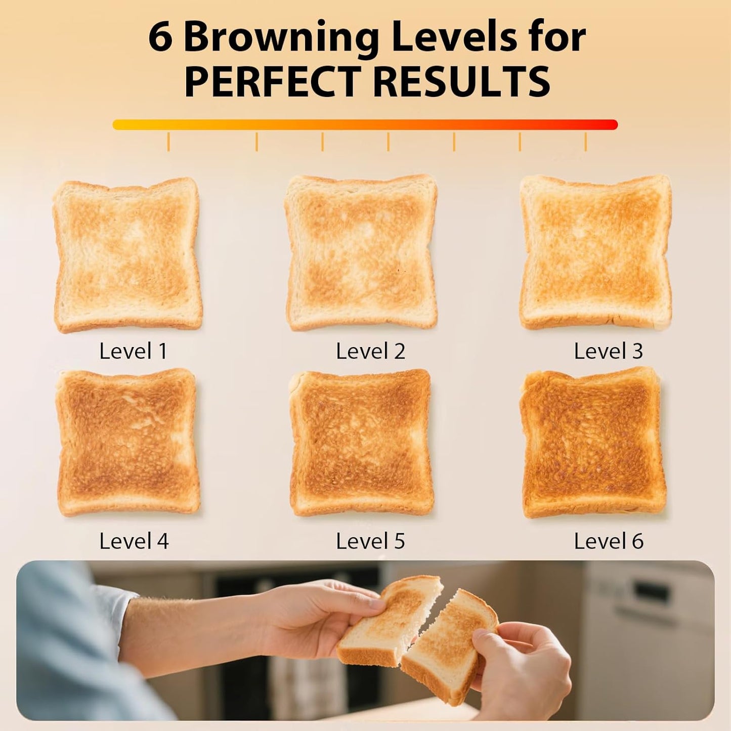 2-Slice Toaster 1.5" Extra Wide Slot Stainless Steel with High Lift Lever, 6 Presets & Bagel/Defrost/Cancel Function, Removal Crumb Tray, Under Base Cord Storage, Green