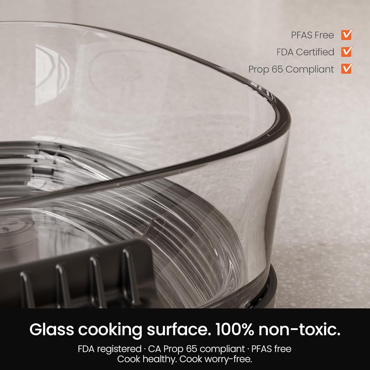 Kismile 5-in-1 Portable Glass Air Fryer, 2.6QT & 4.7QT Dual Glass Containers with Lids, 85% Less Oil, Compact Smart Air Fryer Oven for Deep Roast, Crisp, Keep Warm – Freezer & Dishwasher Safe