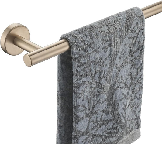 JQK Champagne Bronze Bath Towel Bar, 30 Inch 304 Stainless Steel Thicken 0.8mm Towel Rack Bathroom, Towel Holder Wall Mount, Useable Length 27 Inch, TB110L27-CB