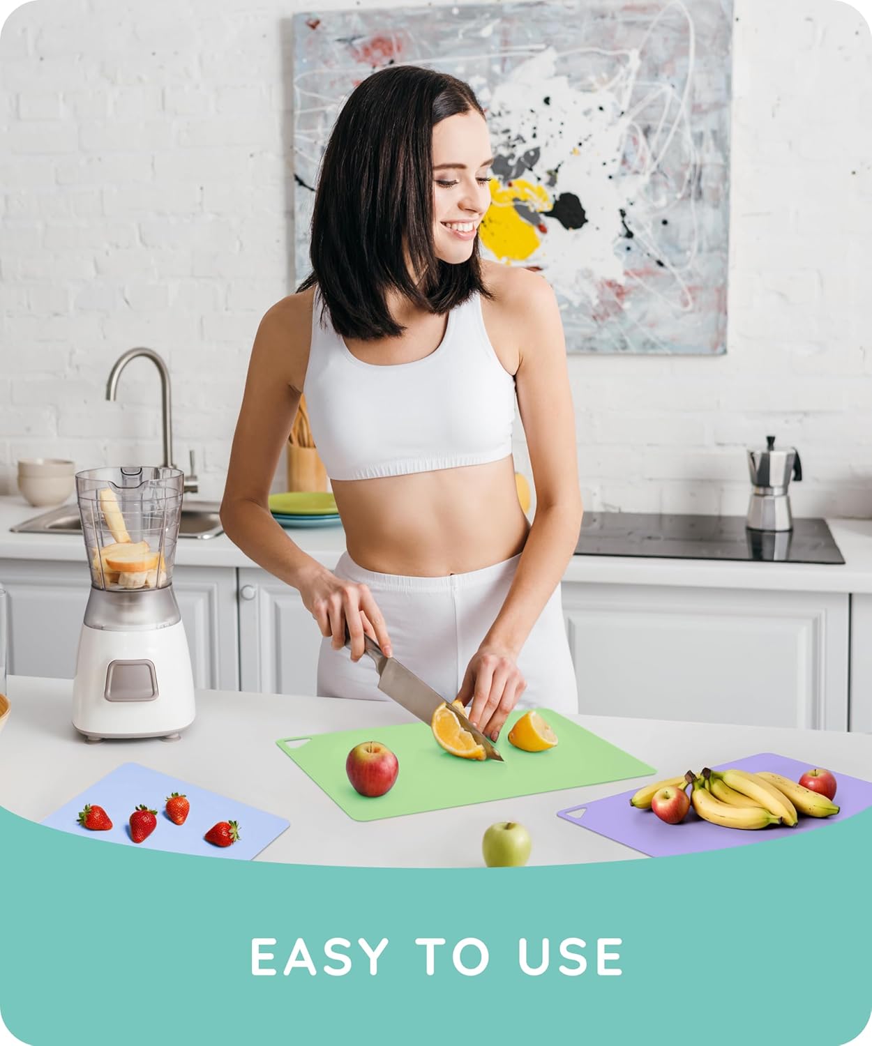 July Home Cutting Board Alternative for Kitchen - Extra Thick Flexible Plastic Cutting Board Set of 3, Non-Slip, BPA-Free, Easy to Clean, Colored Cutting Mats for Cooking, Durable Chopping Sheets