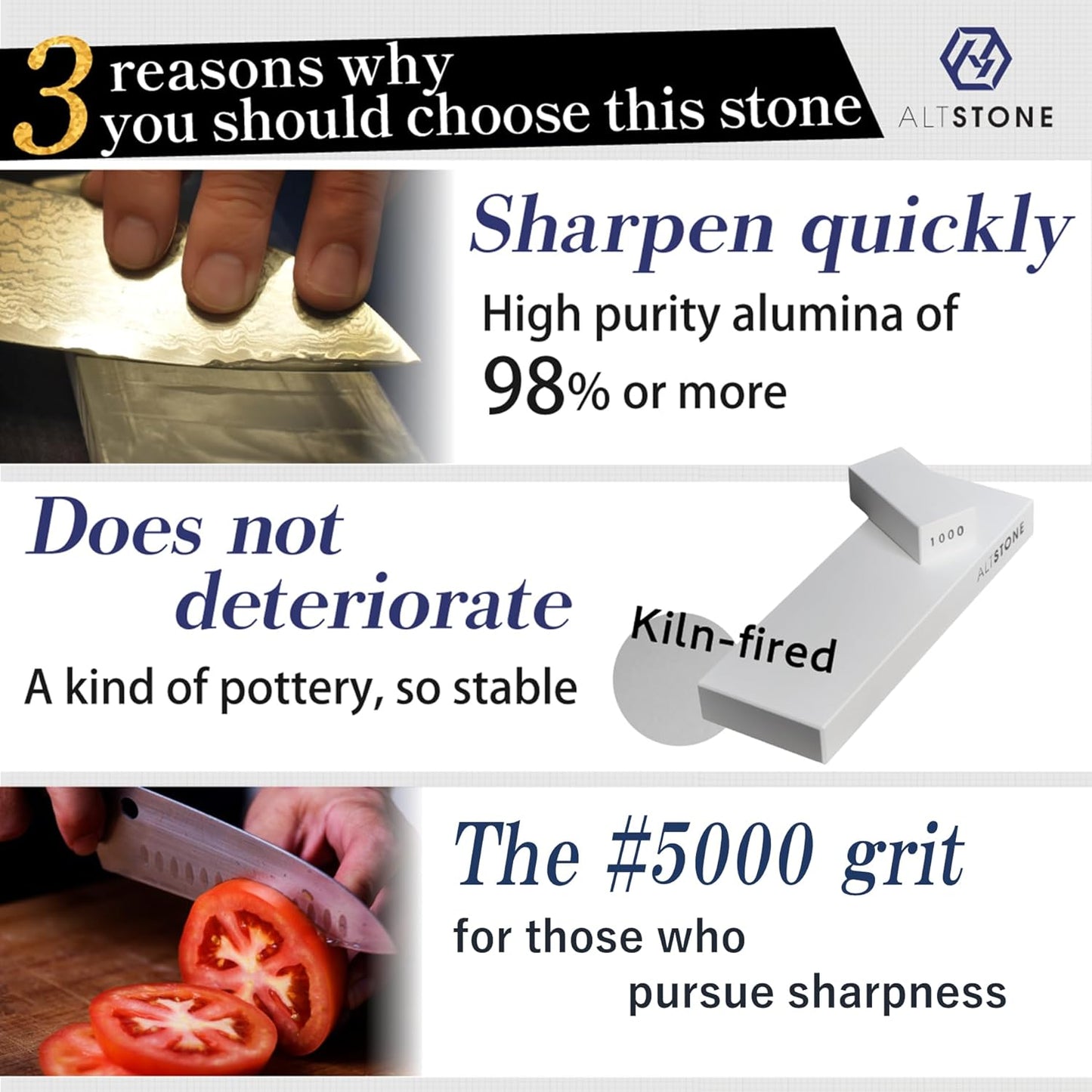 Whetstone Sharpening stone finishing very fine grit 5000 w/Nagura, 7.1" x 2.4" x 0.8" (Pro Power. Perfectly Compact for home use), Made in Japan (#5000)