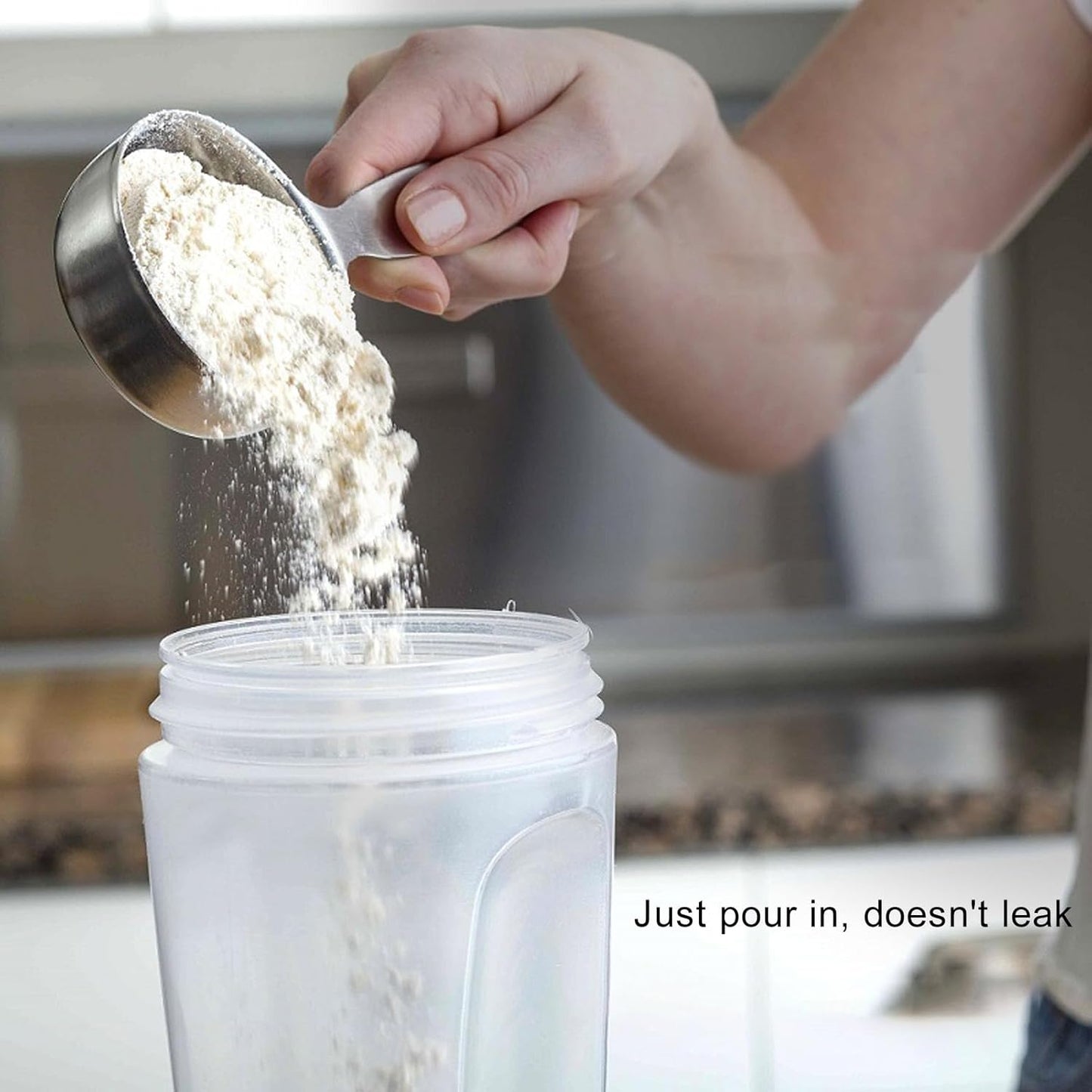 Pssopp Batter Dispenser and Mixer, Shaker Bottle Batter Mixer Pancake Batter Dispenser Mixer Pancake Bottle for Cupcakes Crepes Pancake Mix Muffins