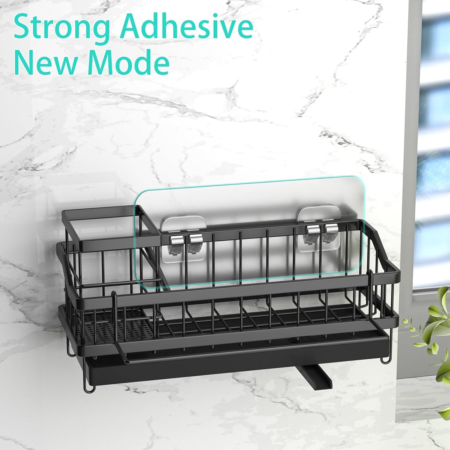 Sponge Holder for Kitchen Sink - Countertop Rustproof Stainless Steel, Kitchen Gadgets Accessories, Sink Caddy