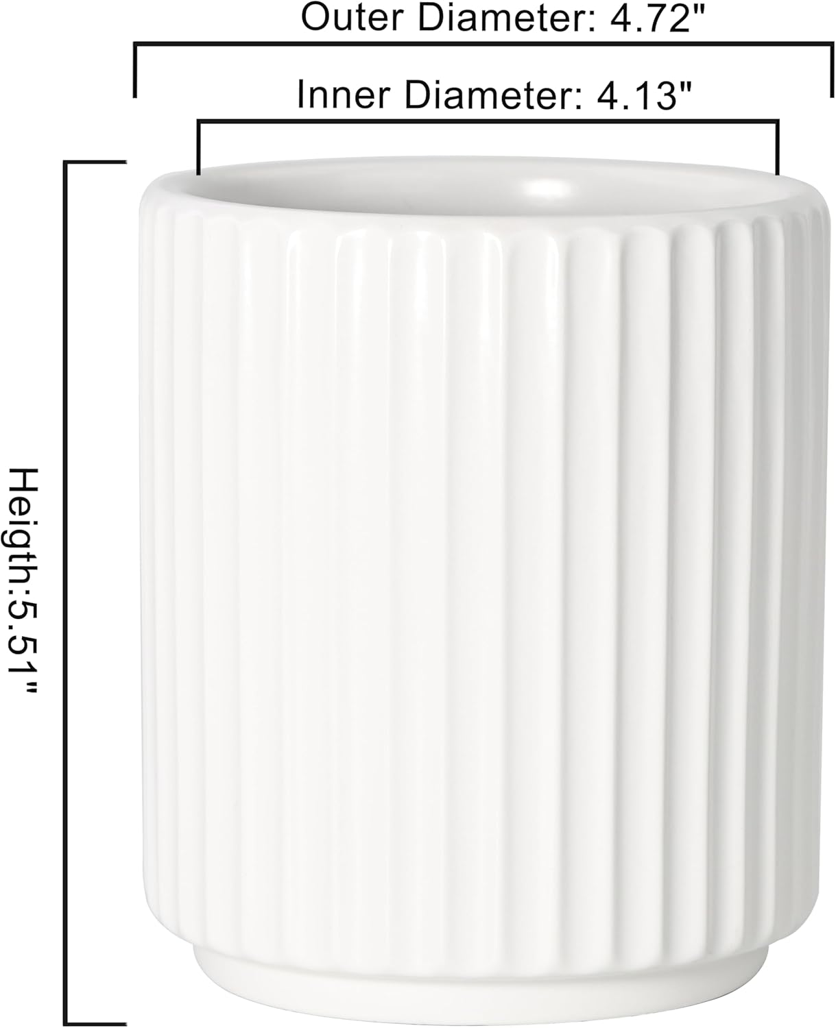 Small Utensil Holder for Kitchen Counter (H5.51” x W4.92”) Ceramic Countertop Utensil Holder for Kitchen Utensils Crock for Countertop Includes Silicone Drying Mat Light Cadetblue