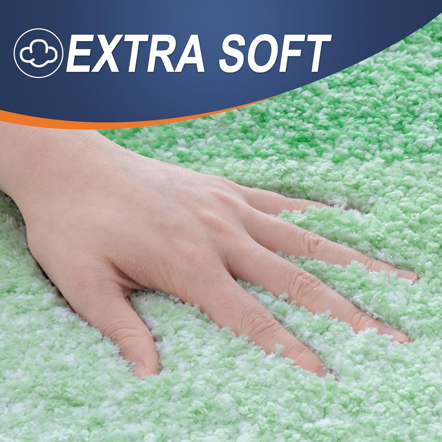 OLANLY Bathroom Rugs Mat 24x16, Extra Soft Absorbent Microfiber Bath Rugs, Rubber Backing, Quick Dry, Machine Washable Bath Mats for Bathroom Floor, Tub and Shower, Home Decor Accessories, Green