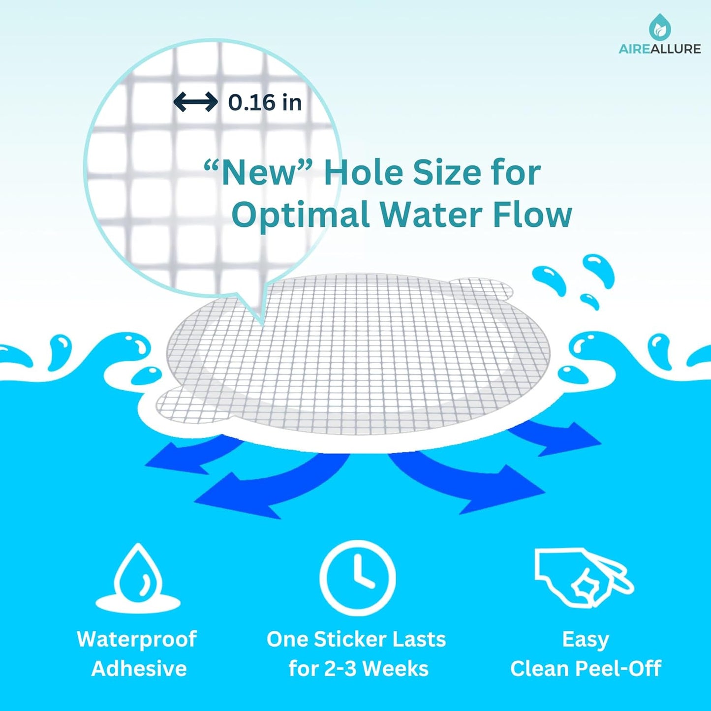 50 Pack, Disposable Shower Drain Hair Catcher Mesh Stickers…