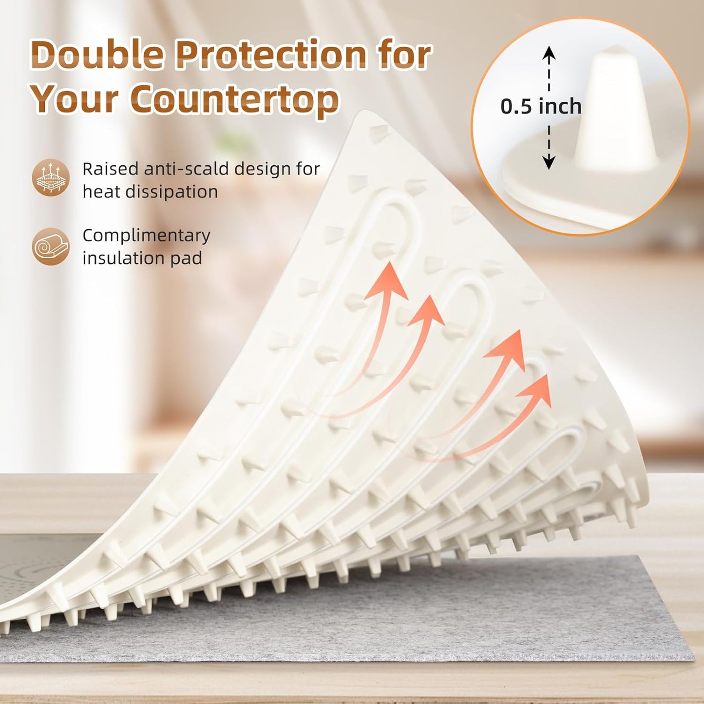 Electric Warming Tray with 7 Adjustable Temperatures, Hanging & Foldable Food Warmer Mat with Child Lock, 11 Timer Settings, Fast Heating Plate for Buffet, Paties, Family Gatherings, Holidays, Beige