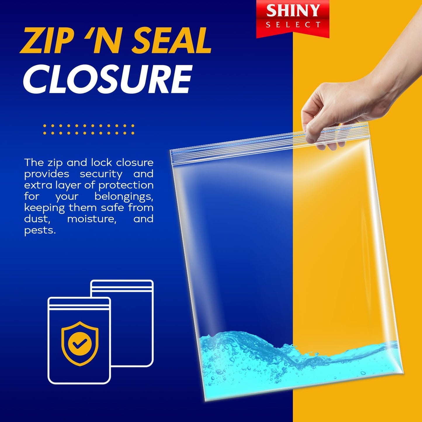 [ Pack of 25 ] Big Resealable 3.5 Gallon Large Freezer Bags for Moving, Packaging, Storage, Meal Prep, Food Storage, Brining, Closet Organization