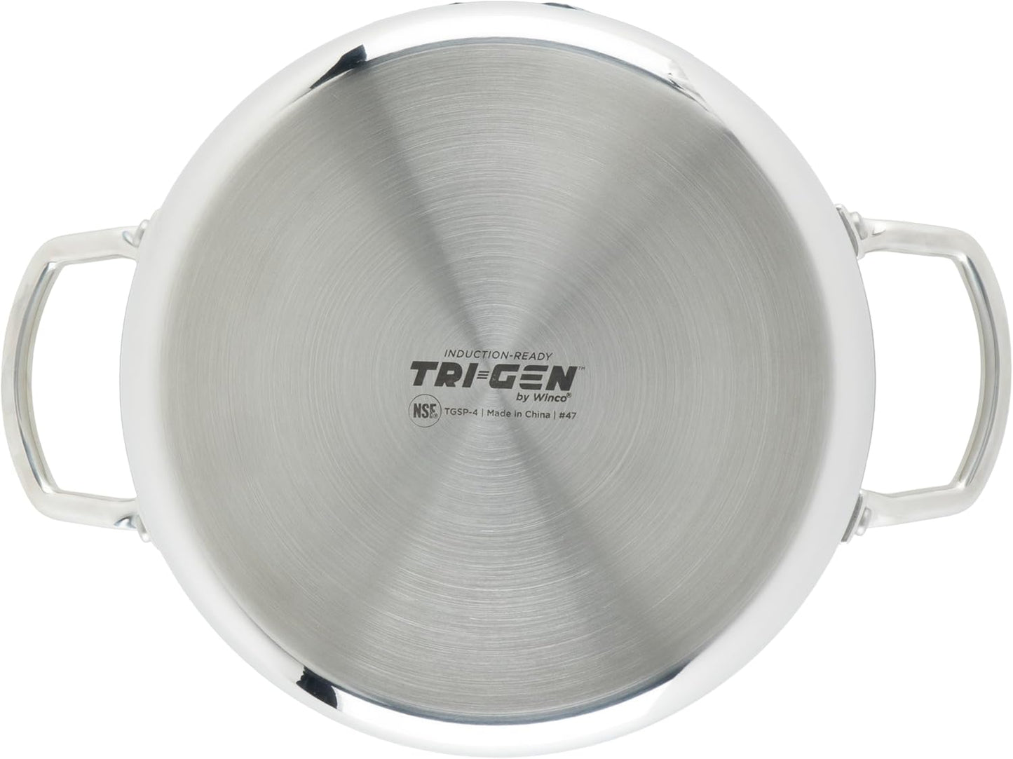 WINCO Tri-Ply Stock Pot, Silver