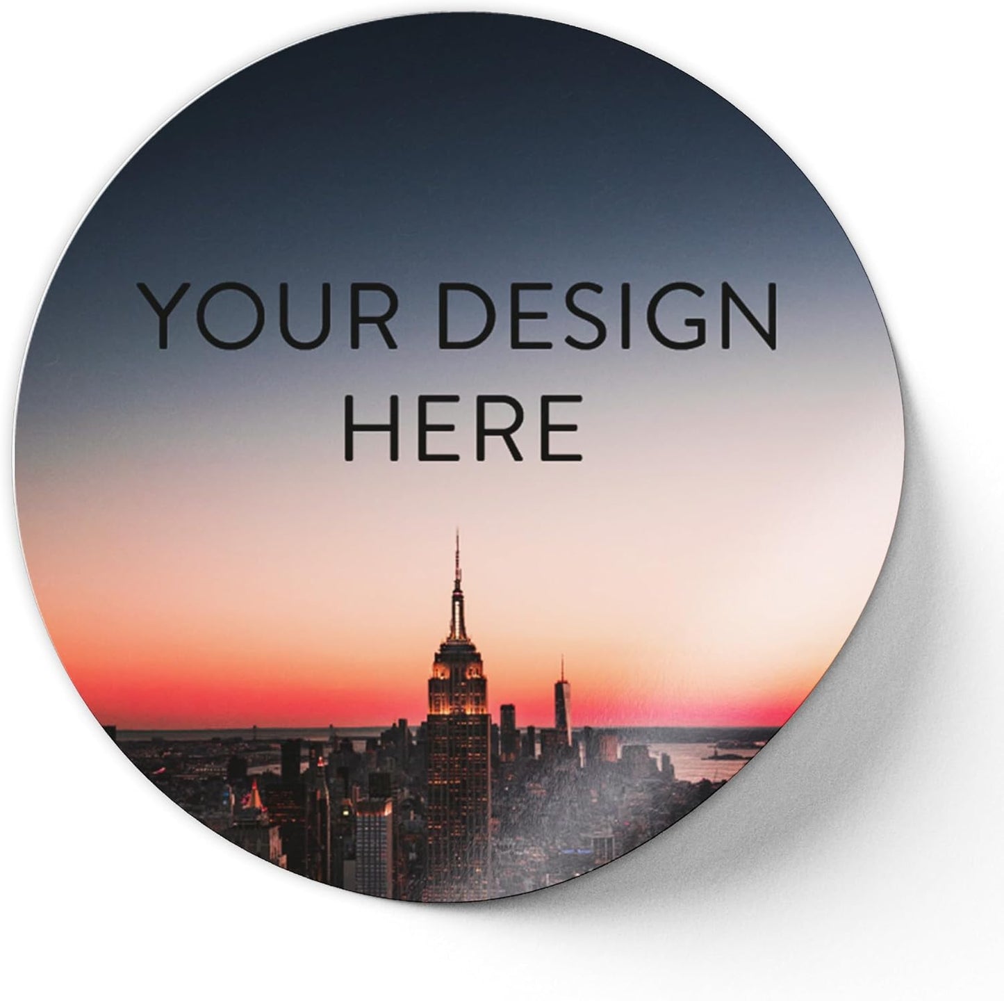 100 Custom Vinyl Stickers - Upload Your own Image, Text, Design, Logo - Personalized Logo Labels for Handmade, Packaging, Bottle, Jars, Candle, Brand Stickers (City, 1.5x1.5)