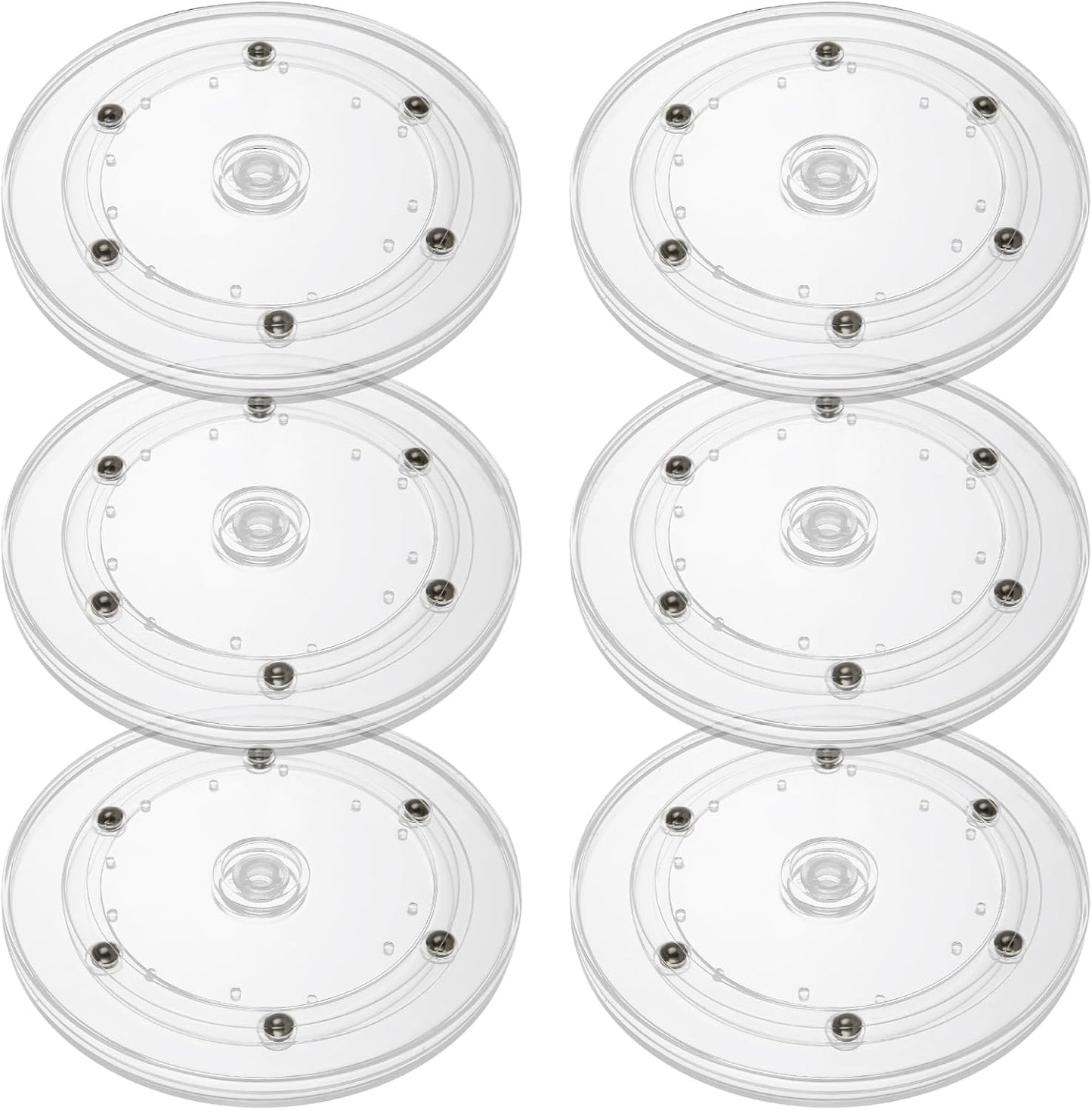 6Pack Small Lazy Susan 6 inch, Lazy Susan Turntable Organizer Acrylic Lazy Susan for Kitchen Spice Rack Table Cake Kitchen Pantry Decorating