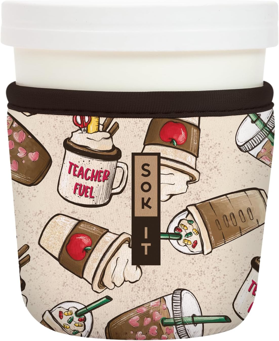Sok It IceCreamSok Insulated Neoprene Cover (Teacher's Favorite, Tapered Ice Cream Pints)