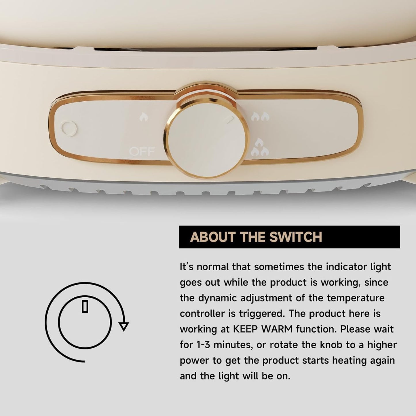 Dezin Hot Electric Shabu Shabu Pot, 5.5L Double-Flavor, Removable Non-Stick Dual Sided Cooker, 3" Depth Divided Pot with Multi-Power Control, 2 Silicone Ladles