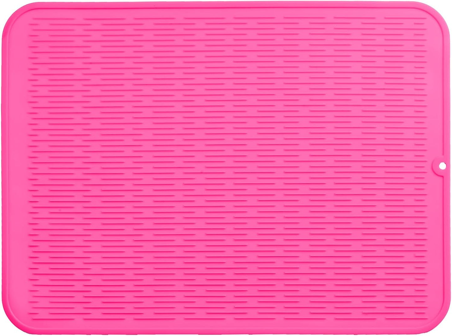Silicone Dish Drying Mat for Multiple Usage,Easy clean,Eco-friendly,Heat-resistant Silicone Mat for Kitchen Counter or Sink,Refrigerator or Drawer Liner Rose 2XL 24 inches x 18 inches