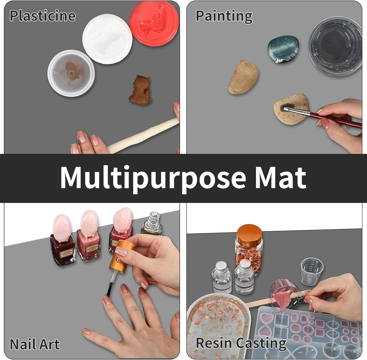 Extra Large Silicone Mat, 78.7"x 23.6" Non-Slip Heat Resistant Mats, Thicken Kitchen Countertop Protector Mat, Cuttable Waterproof Protector Mats for Kitchen Counter or Crafts (Dark Gray)