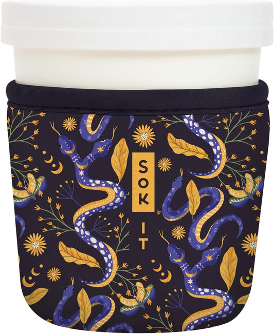 Sok It IceCreamSok Insulated Neoprene Cover (Celestial Slither, Tapered Ice Cream Pints)