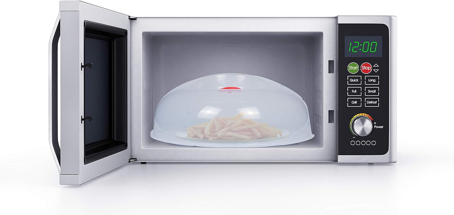 Large Microwave Cover for Food Easy Grip Microwave Splatter Cover Guard Lid with Steam Vent and BPA Free & 11.5 Inch, Dishwasher Safe
