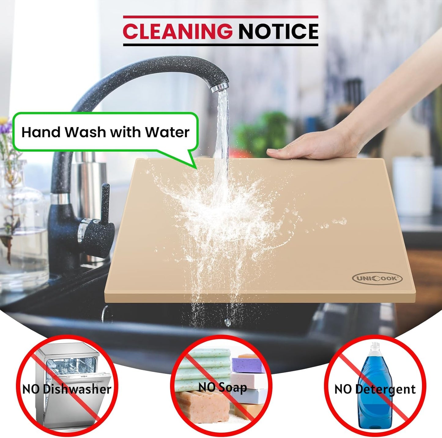 Unicook Large Rectangular Pizza Stone for Oven and Grill 20" x 16" x 0.6", Thermal Shock Resistant Cordierite Baking Stone, Ideal for Baking Crispy Pizzas, Bread and Cookies, Dough Cutter Included