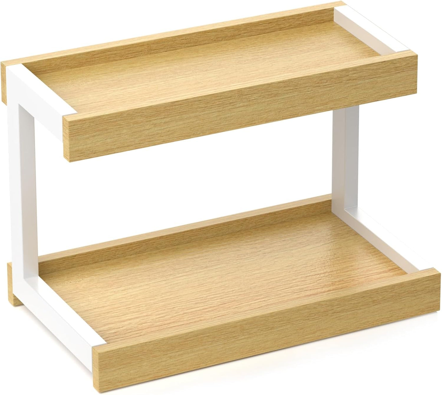 MARTY 2 Tier Spice Rack Organizer for Countertop, 15.8''L Coffee Station/Bathroom Organizer Countertop, Counter Shelf Desktop Storage Organizer for Kitchen, Bedroom, Office