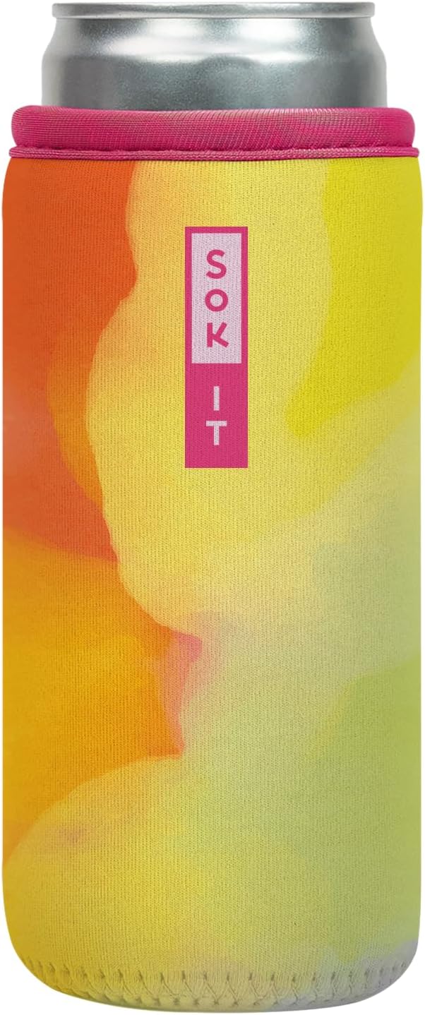 Sok It CanSok Sleeve for Beer & Soda Insulated Neoprene Cover (Color Burst, 12oz Can Sleeve)