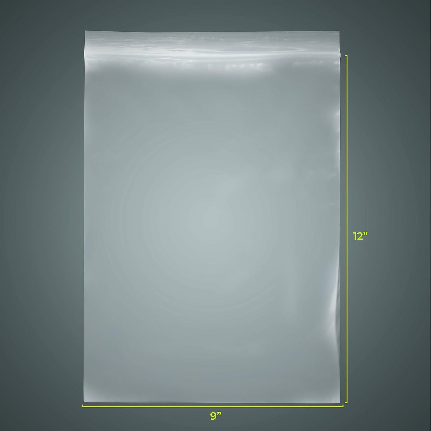 SNL Quality Zipper Locking Reclosable Clear Disposable Plastic Bags, Strong | 9" X 12" - 2 MIL - 100 Bags