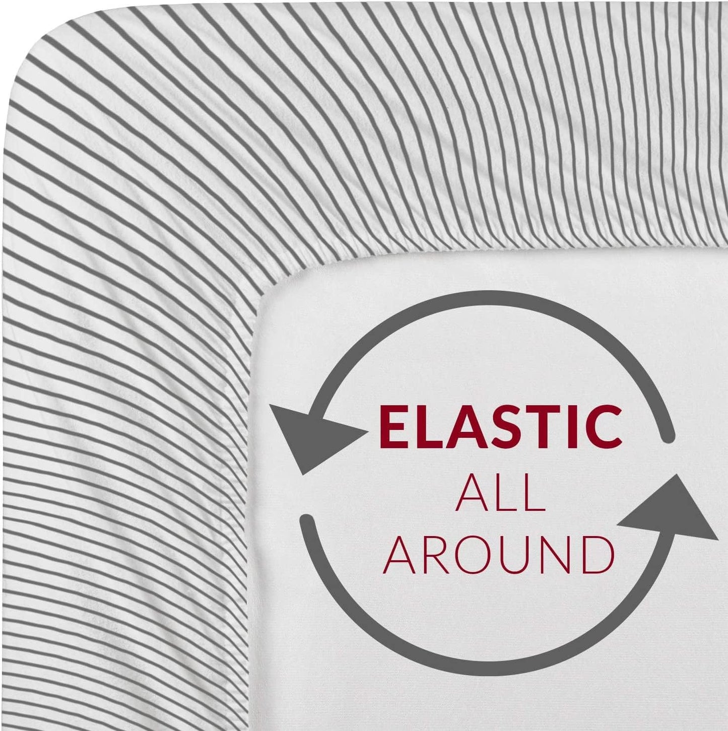 Mellanni Extra Deep Full Sheets - 4 PC Iconic Collection Bedding - Hotel Luxury, Ultra Soft, Cooling Bed Sheets - Wrinkle, Fade, Stain Resistant (Full, Pinstripe Gray)