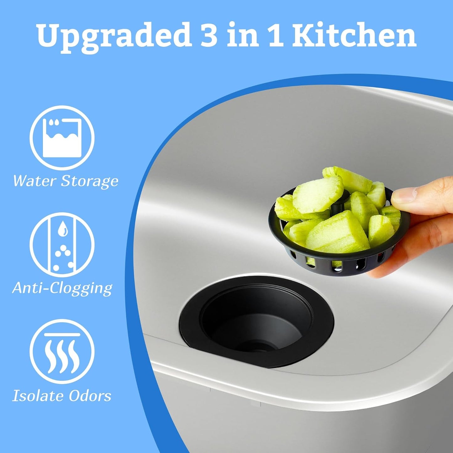 Metal World BS10101MB Post Style Sink Strainer, 3-1/2" Metal Kitchen Strainer, Cast Brass Body Basket Strainer, Strainer with Stainless Steel Basket, Matte Black Finish 1 Pack