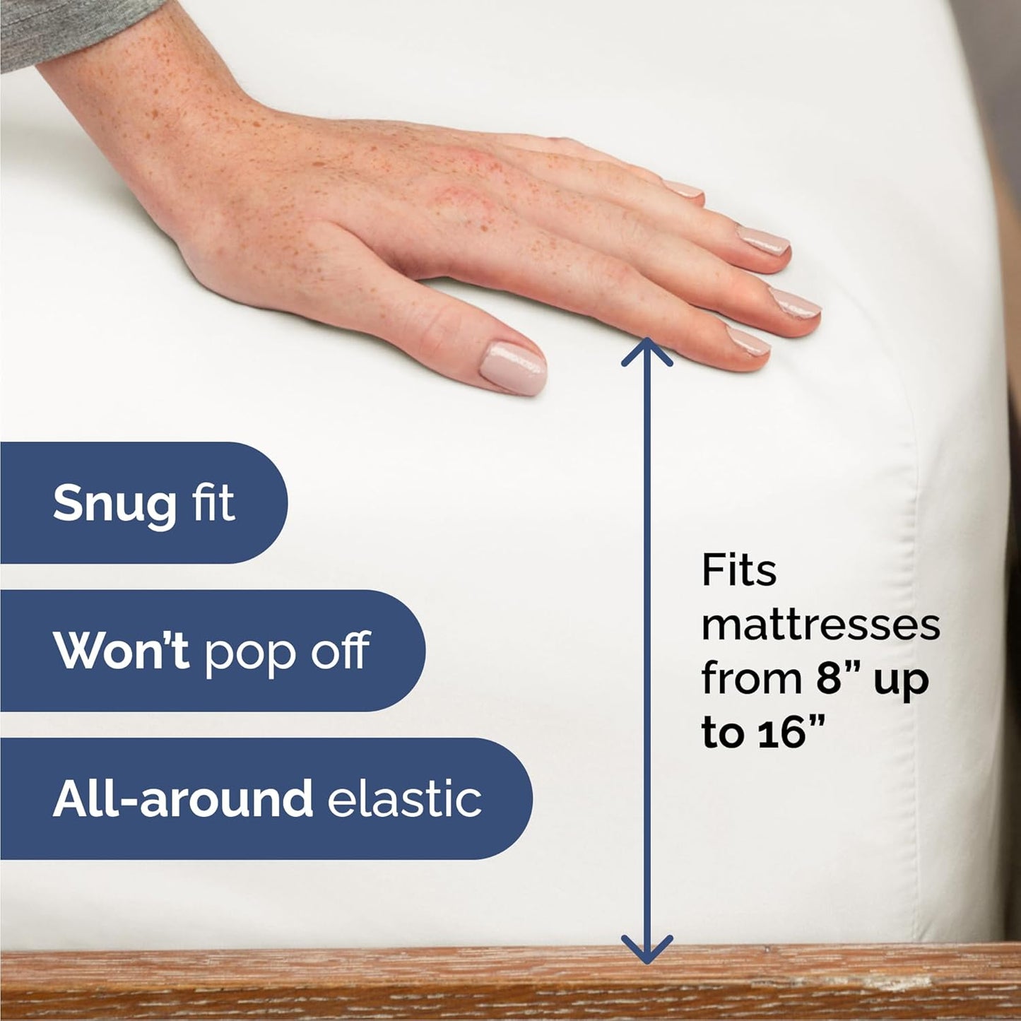 Cal King Size 4 Piece Sheet Set - Comfy Breathable & Cooling Bed Sheets Set - Hotel Luxury Bedding for Women, Men, Kids, Teens, Boys & Girls - Deep Pockets and Wrinkle Free - Oeko-Tex - Antique White