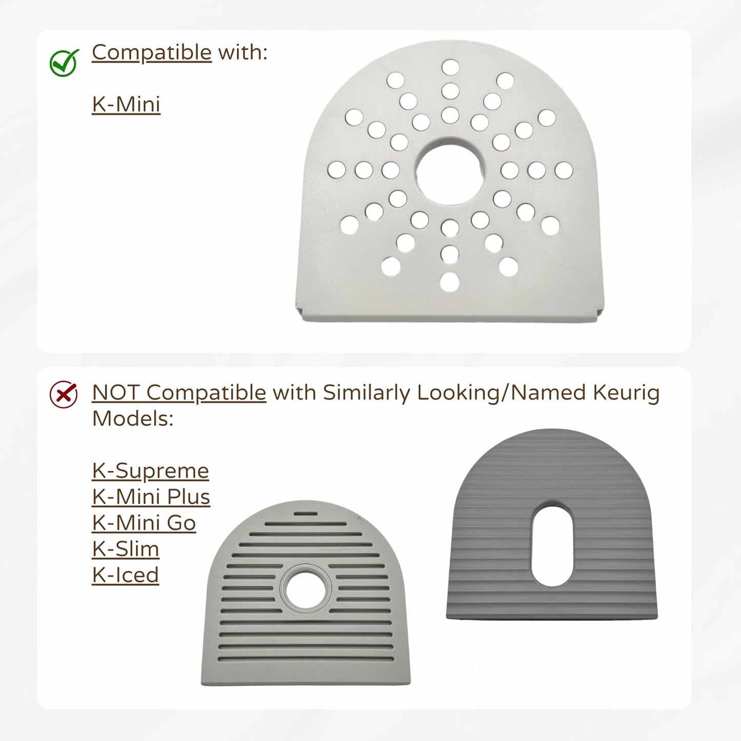 Drip Tray Mug/Cup Riser Made for the Keurig to Reduce Splashes - Riser Only (Black, K-Mini 1.7 inches Tall)