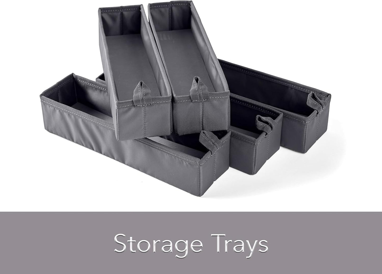 Covermates Keepsakes Flatware Storage Box - Stackable - Reinforced Handles - China Storage, Grey Heather