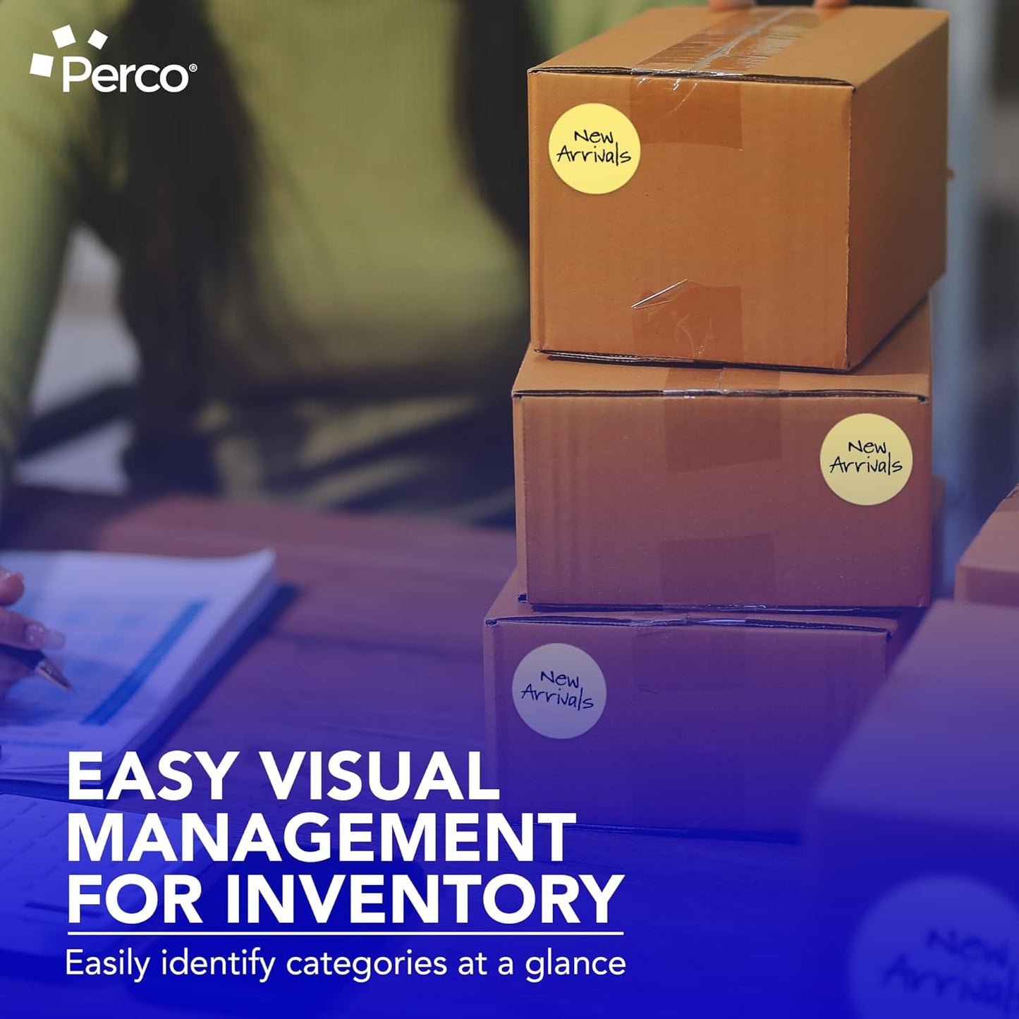 Perco Metallic Gold 3" Round Circle Dot Sticker Labels for Wedding Invitations - Multi-Roll Pack (3 Rolls, 500 Labels Each) - Permanent Adhesive, Vibrant Colors - Perforated for Easy Use, Made in USA