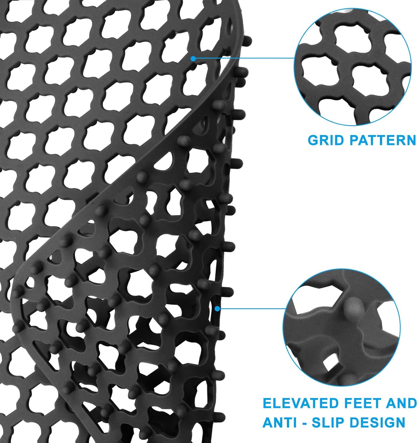 1 Pack Silicone Sink Protectors, Non-Slip Kitchen Mats Heat Resistant Sink Mat, 28'x 15 inches for Kitchen Farmhouse Stainless Steel Porcelain Bottom