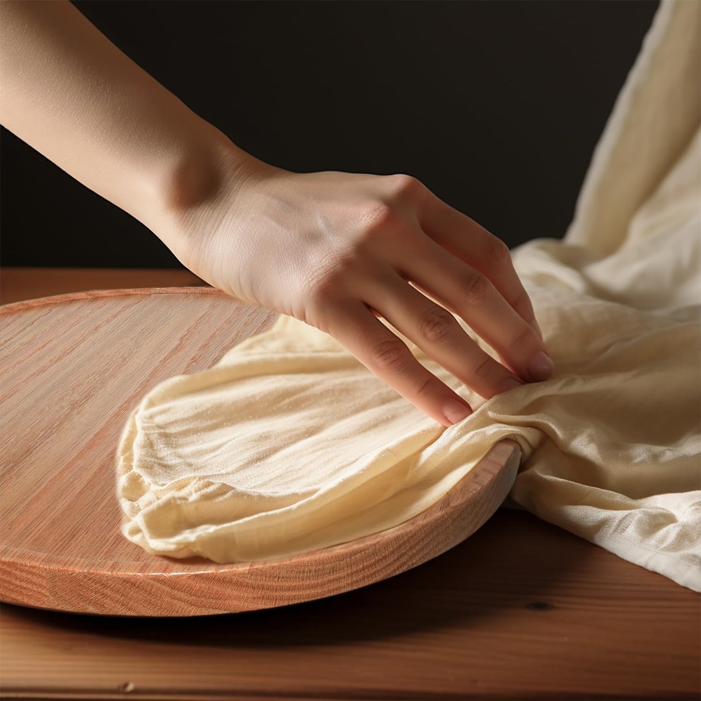 14" USA Oak Wood Lazy Susan Organizer Kitchen Turntable for Cabinet Pantry Table Organize