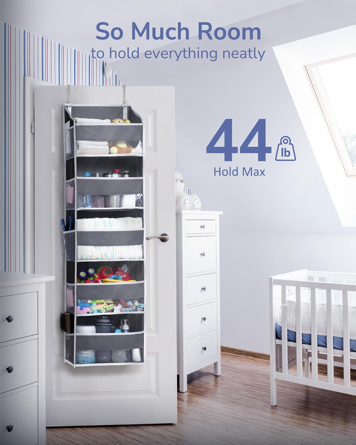 ULG 2 Pack 5-Tier Over The Door Organizer Dark Gray