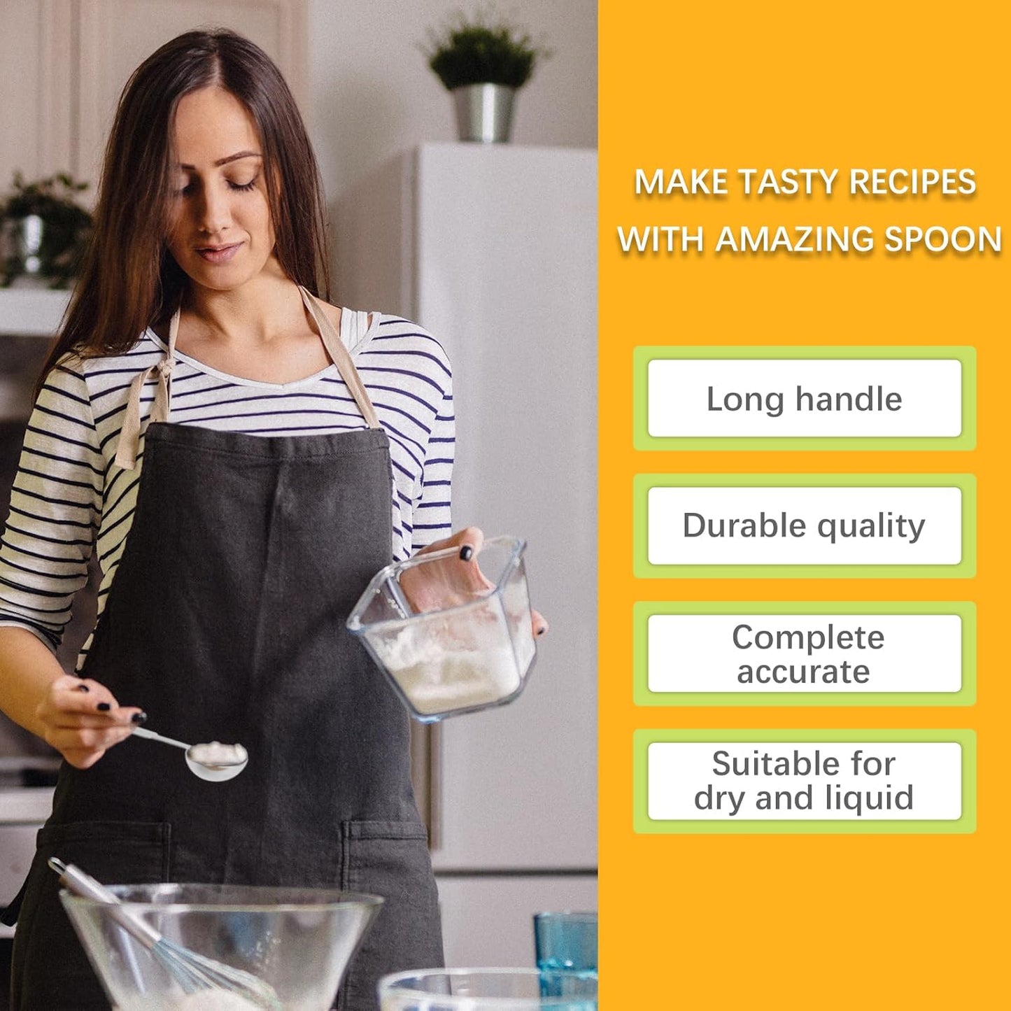 2PCS 1/2 Tsp(1/6tbsp, 2.5ml) Single Measuring Spoon, Stainless Steel Individual Measure Scoop Only