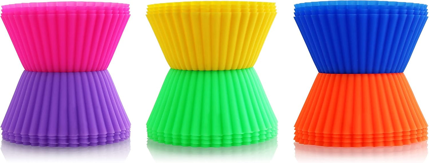 New Star Foodservice 44270 Reusable Silicone Baking Cups and Cupcake Liners, Set of 24