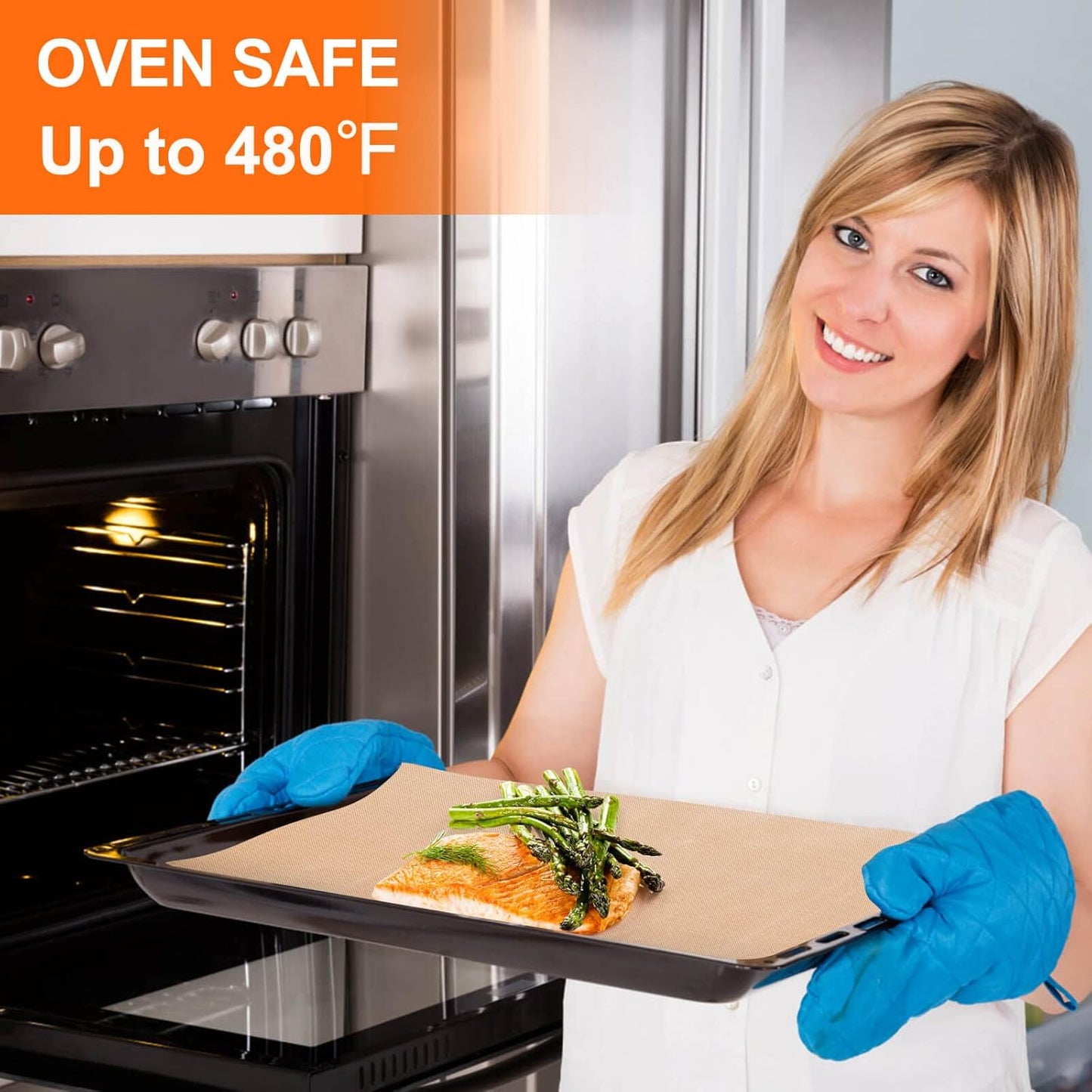 Silicone Baking Mat Roll -16IN x 10FT Non Stick Heat Resistant Food Grade Baking Mats, No Slip Reusable Freeze Dryer Mat,Pastry Mat,Countertop Protector Mat, Washable Oil-Proof Refrigerator Liners