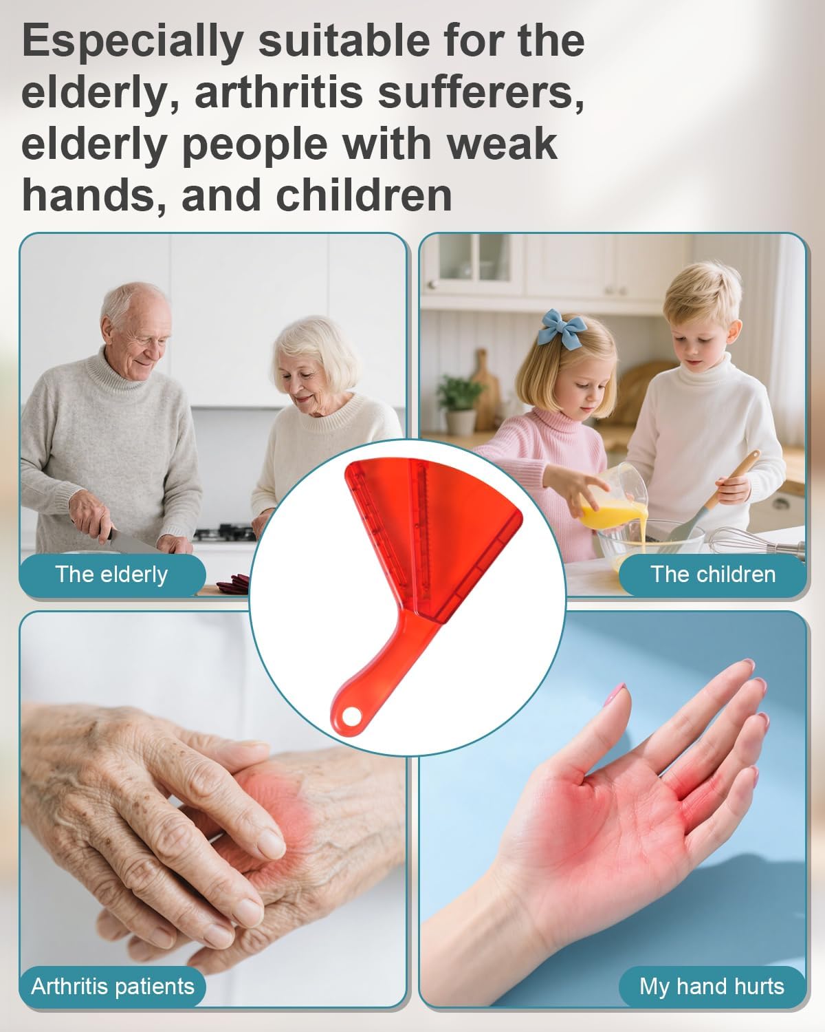 Jar Opener for Weak Hands, Multifunction Jar Opener Gripper, Bottle Openers for Seniors, Kitchen Gadgets, Non-Slip Jar Openers for Seniors, Arthritis, Lid Opener, Christmas Gifts for Elderly/Women/Men