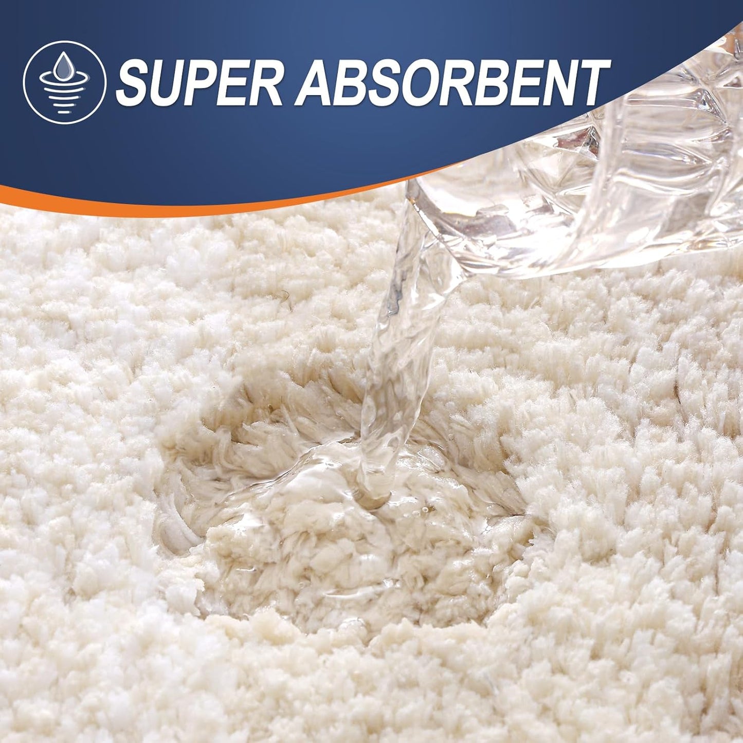 OLANLY Bathroom Runner Rugs 47x17, Extra Soft Absorbent Microfiber Bath Rugs, Rubber Backing, Quick Dry, Washable Bath Mats for Bathroom Floor, Tub and Shower, Home Decor Accessories, Light Beige